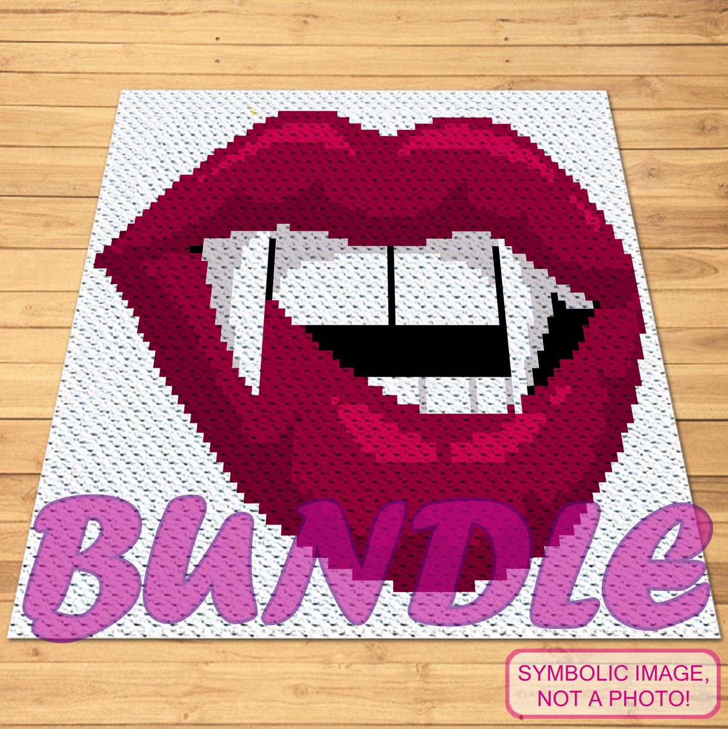 Crochet Vampire Pattern BUNDLE: C2C Crochet Blanket Pattern, Halloween Crochet Pillow