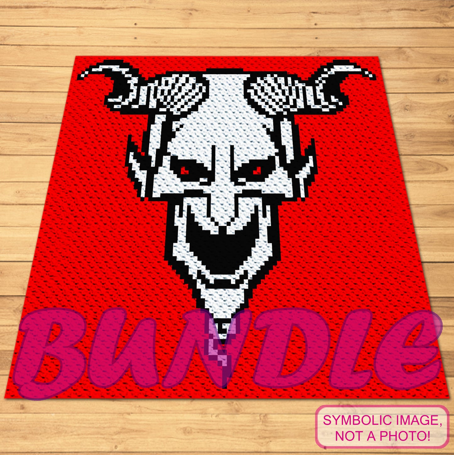 Crochet Devil, Creepy Crochet BUNDLE: C2C Afghan Pattern, Crochet Pillow Pattern