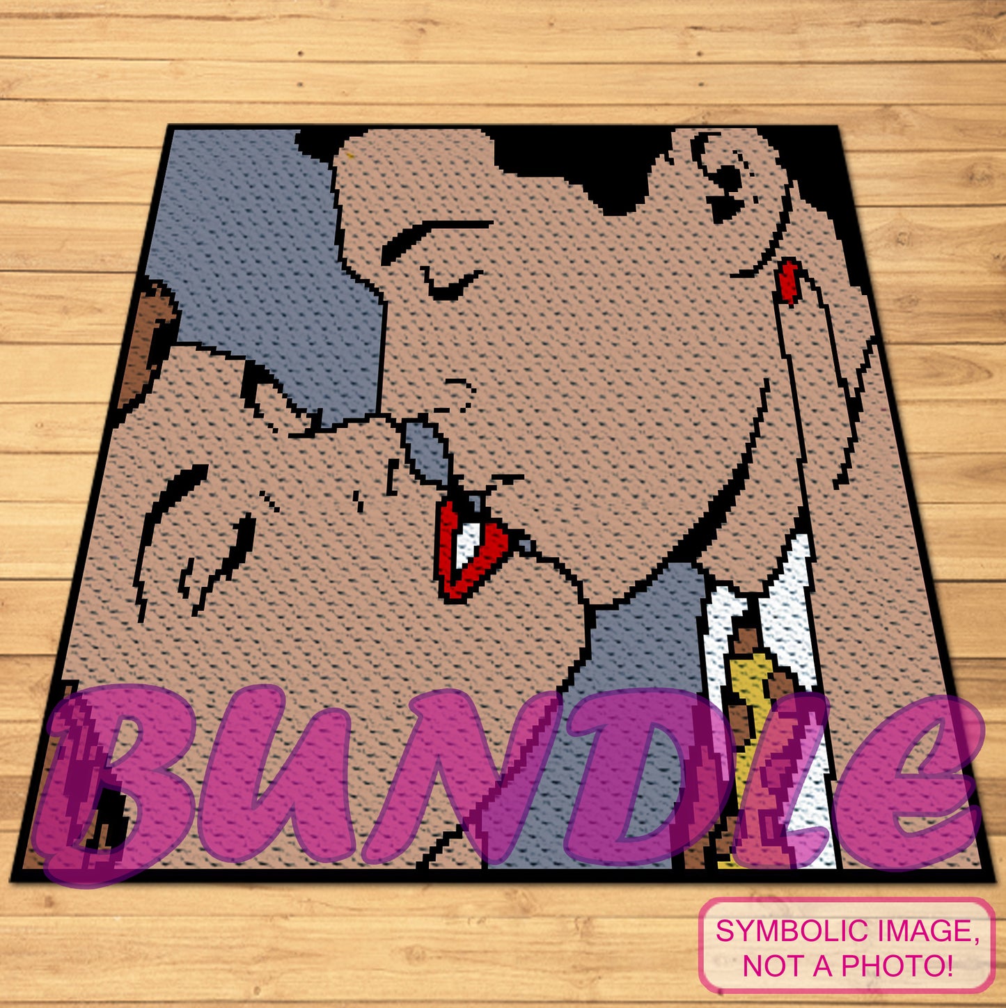Comic Book Crochet Couple is a Crochet BUNDLE, a Graph Pattern with Written Instructions, PDF Digital Files. This Crochet Bundle includes Corner to Corner Blanket Pattern, and Tapestry Crochet Blanket and Pillow Pattern. Both with Written Instructions. Use the technique you like best. Separate Patterns are also available. Click to learn more!