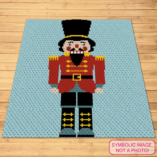 Crochet Nutcracker Pattern (Black), Crochet BUNDLE: C2C Crochet Blanket Pattern, Crochet Pillow Pattern