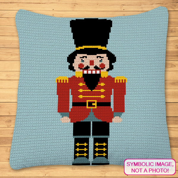 Crochet Nutcracker Pattern (Black), Crochet BUNDLE: C2C Crochet Blanket Pattern, Crochet Pillow Pattern