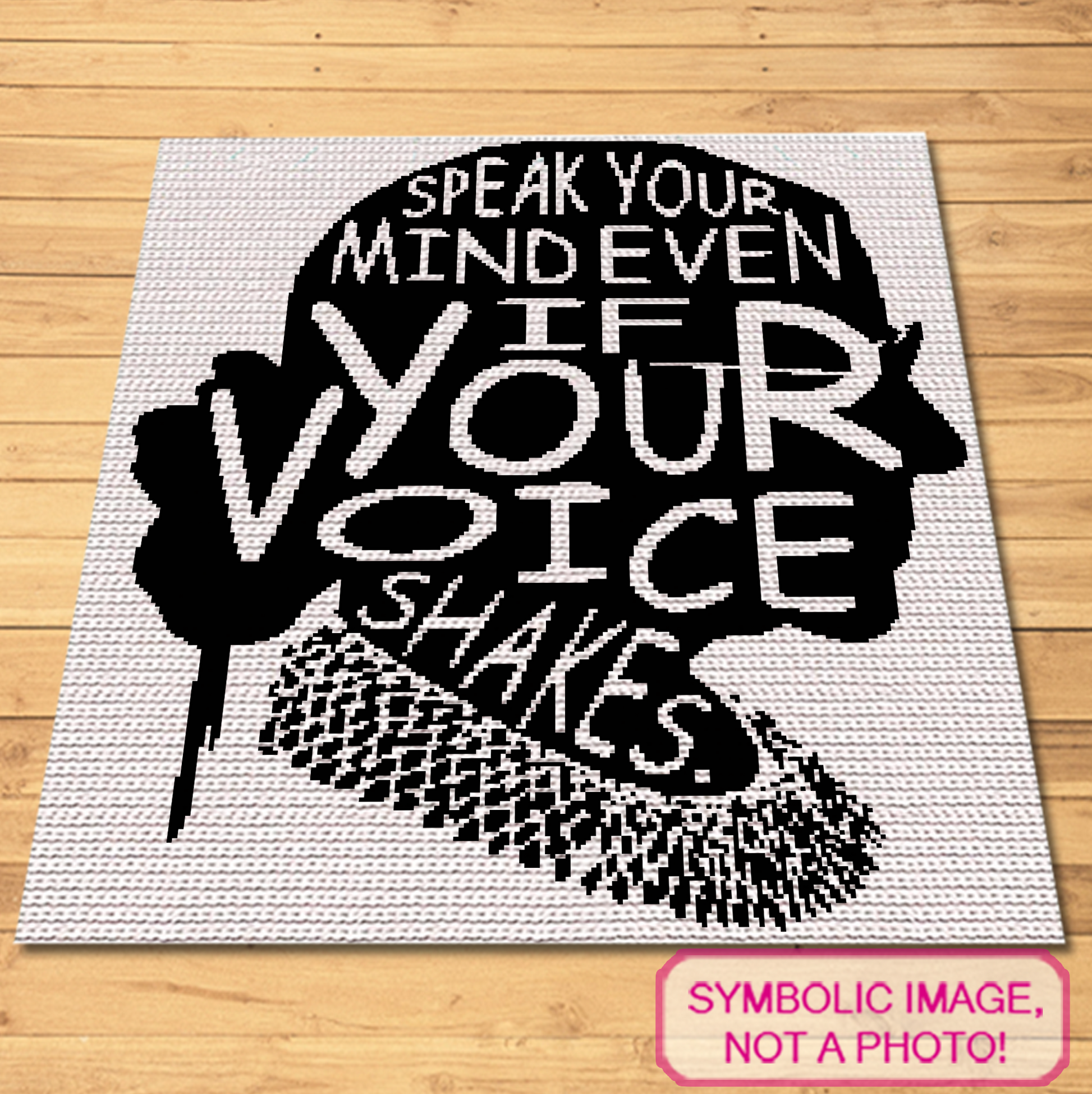 RBG Pattern - Tapestry Crochet Blanket Pattern with Written Instructions. Click to learn more!