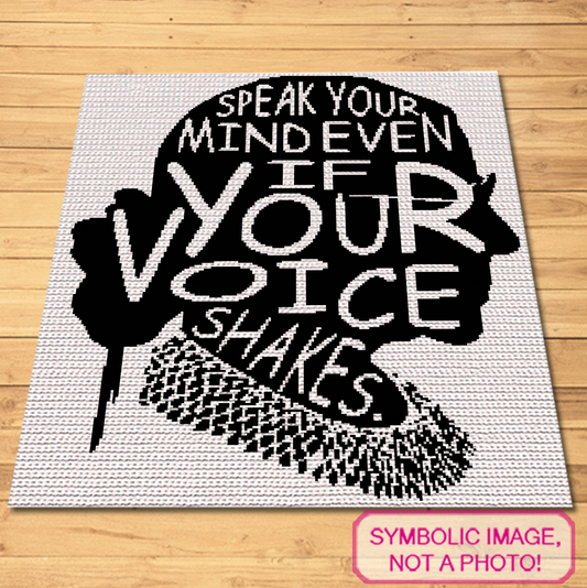 RBG Pattern - Tapestry Crochet Blanket Pattern with Written Instructions. Click to learn more!