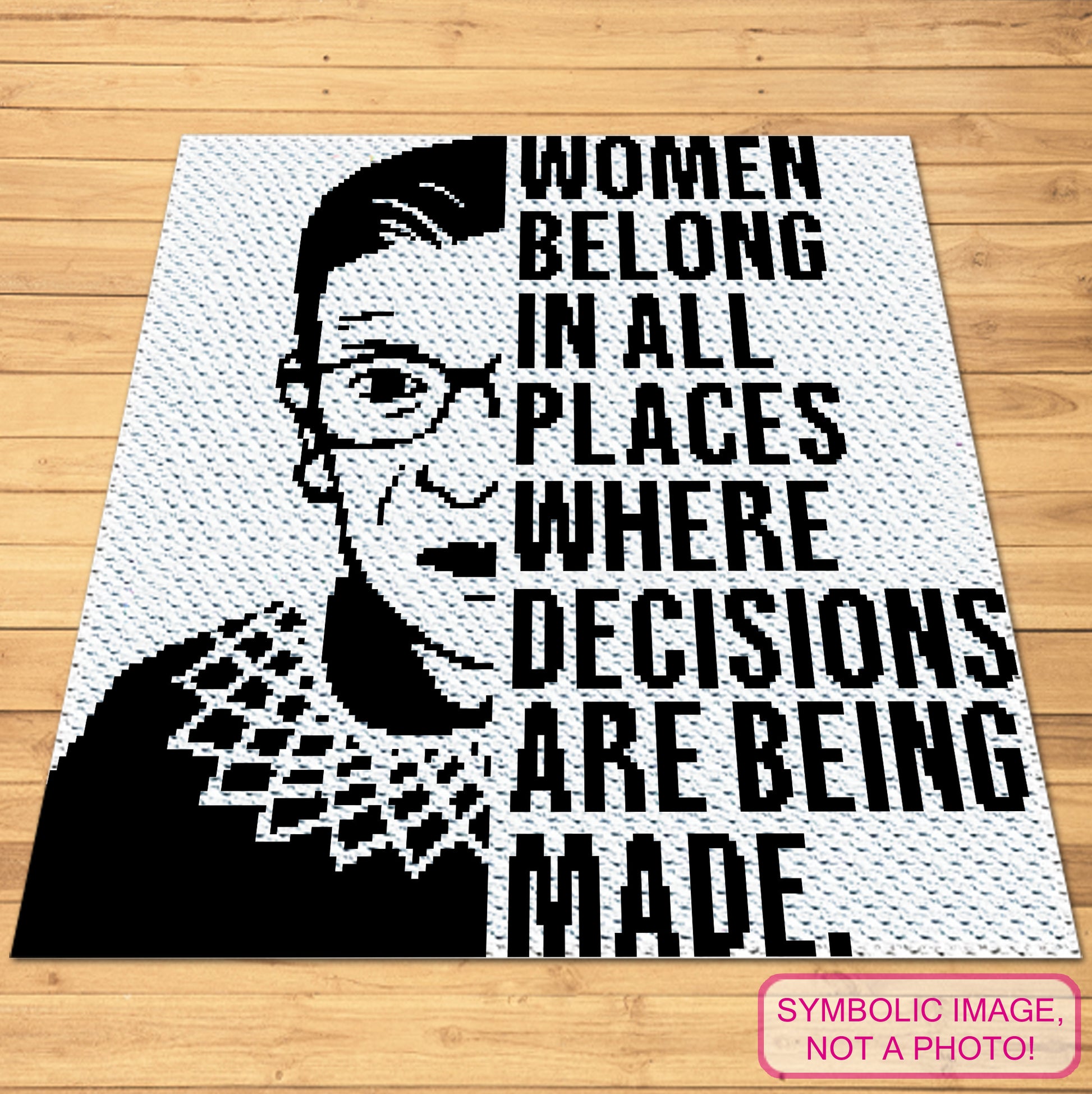 RBG Crochet Pattern - C2C Blanket Pattern with Written Instructions. Click to learn more!