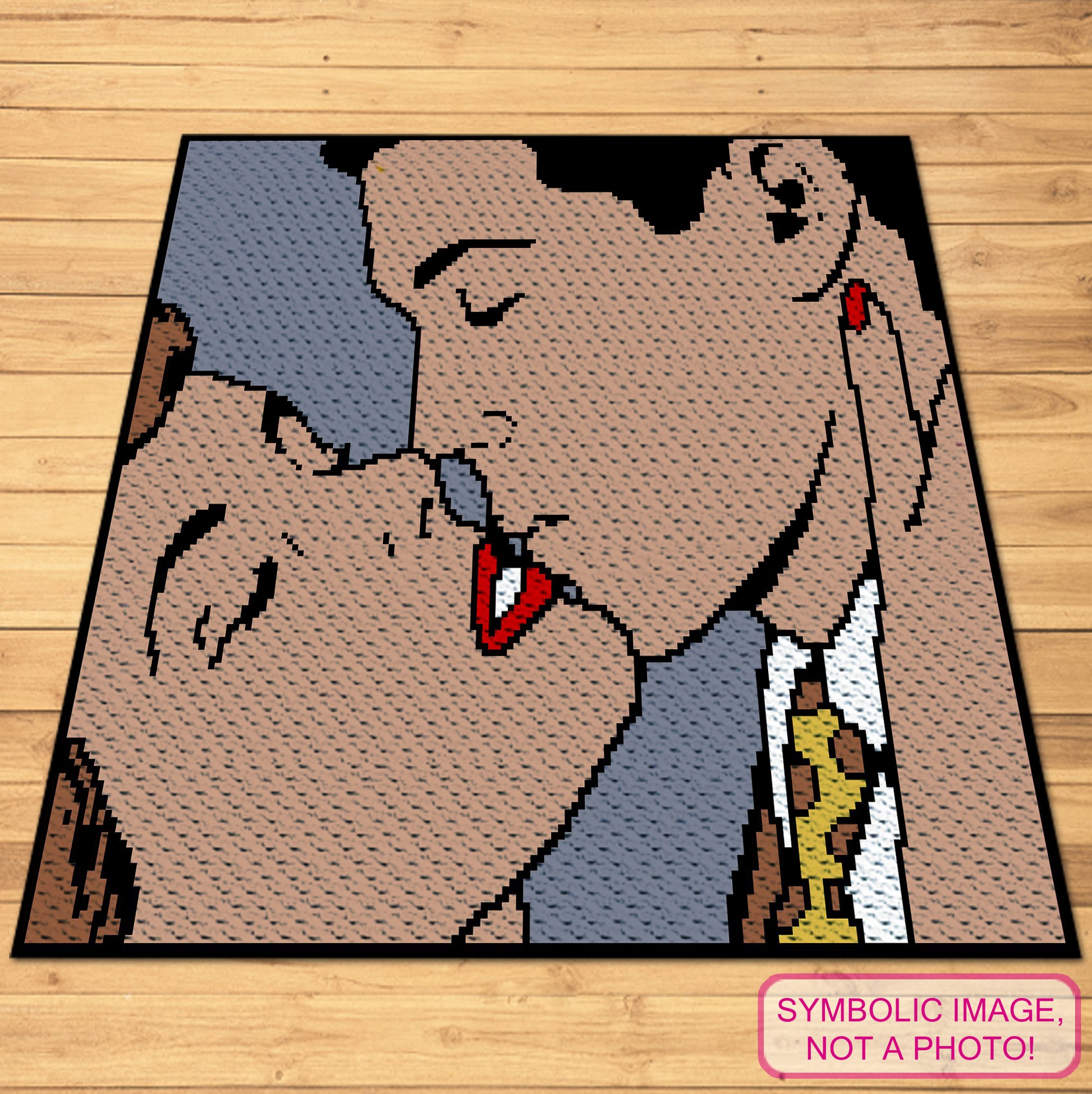 C2C Blanket Pattern with Written Instructions. Retro Crochet Pattern, perfect for Comic Book Lover. Click for more!