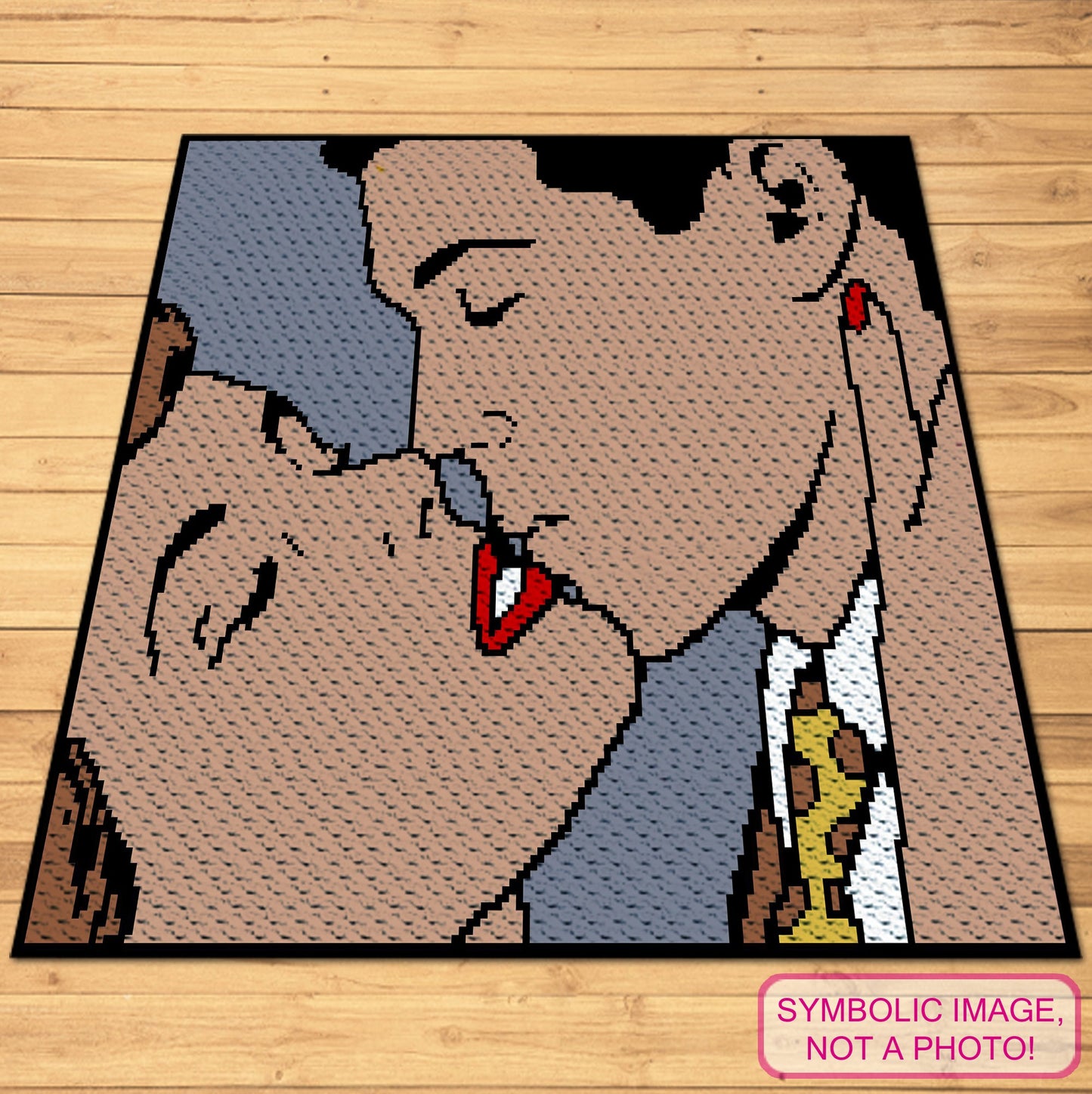 C2C Blanket Pattern with Written Instructions. Retro Crochet Pattern, perfect for Comic Book Lover. Click for more!