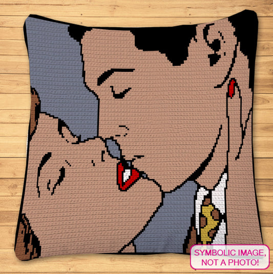 Valentines Day Crochet Pillow Pattern with Written Instructions. Click to learn more!