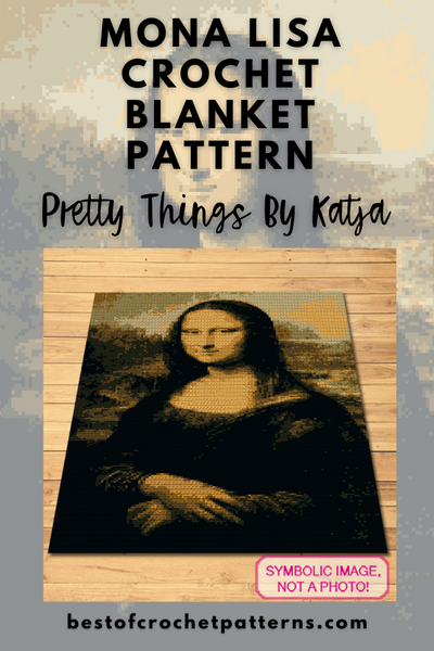 Crochet Portrait Mona Lisa - Tapestry Crochet Blanket Pattern