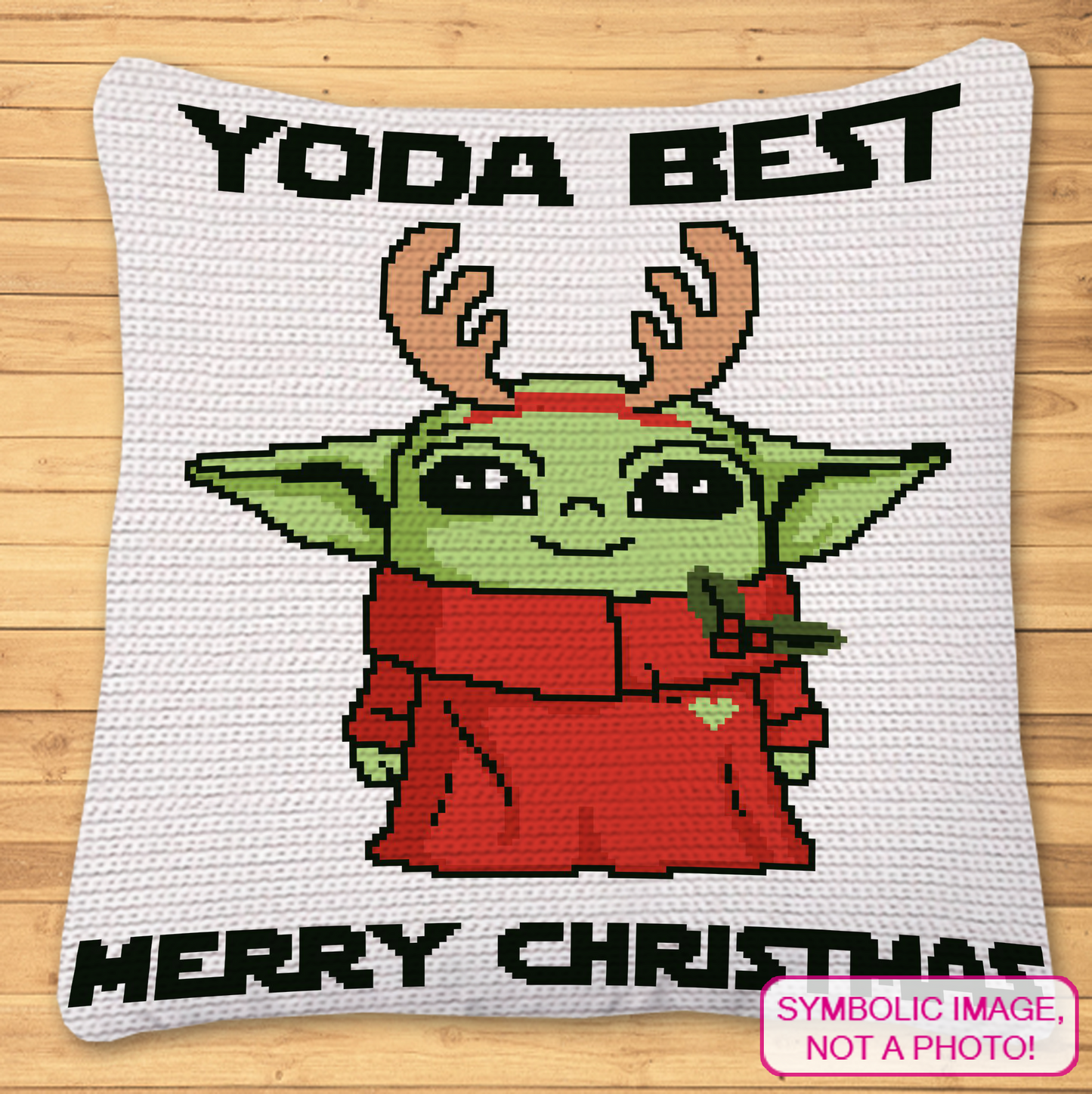 Christmas Yoda Tapestry Crochet Pattern