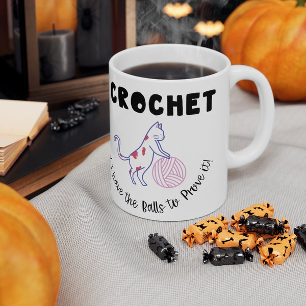 Warm-up with a nice cuppa out of this Crochet ceramic coffee mug. Make that "aaahhh!" moment when you finally get a chance to crochet even better with this cute Crochet Mug. A Black Cup is also available. This is the perfect gift for the coffee, tea, and chocolate lovers who enjoy Crocheting and Yarn. Click to learn more!