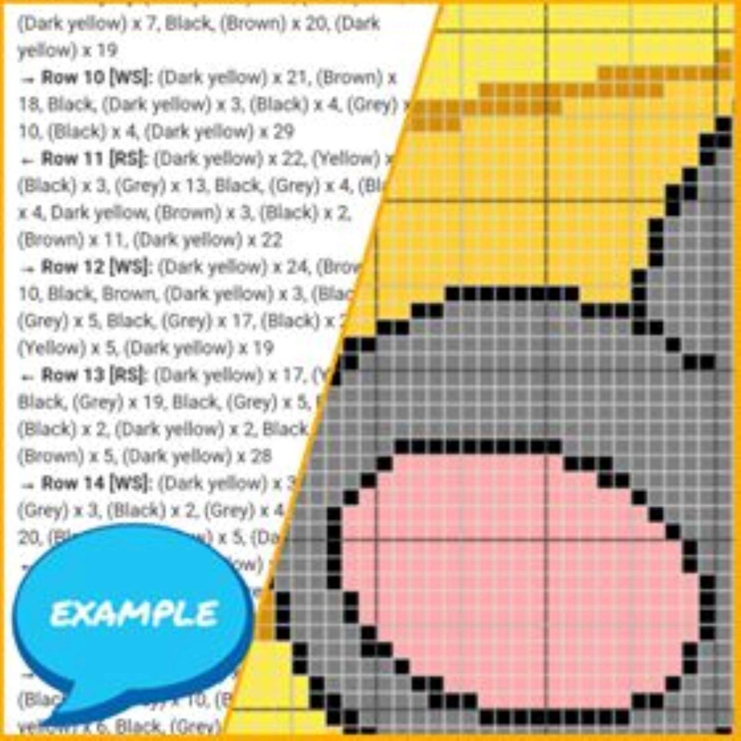 Mouse in a Cheese Pattern - Tapestry Crochet Blanket Pattern, Crochet Pillow Pattern
