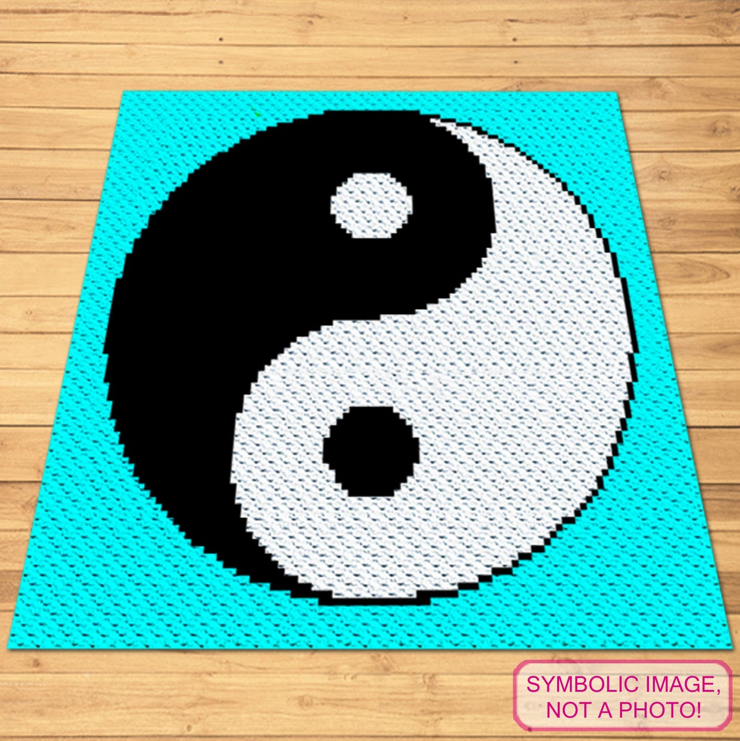 Yin Yang Crochet Pattern- SMALL Crochet BUNDLE: Crochet Pillow Pattern, C2C Afghan Pattern