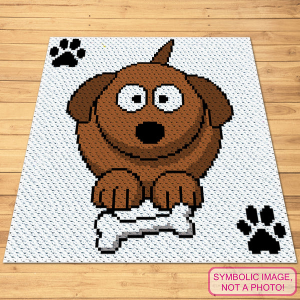Crochet Dog Pattern - Crochet BUNDLE: C2C Blanket Pattern, and Tapestry crochet Pattern