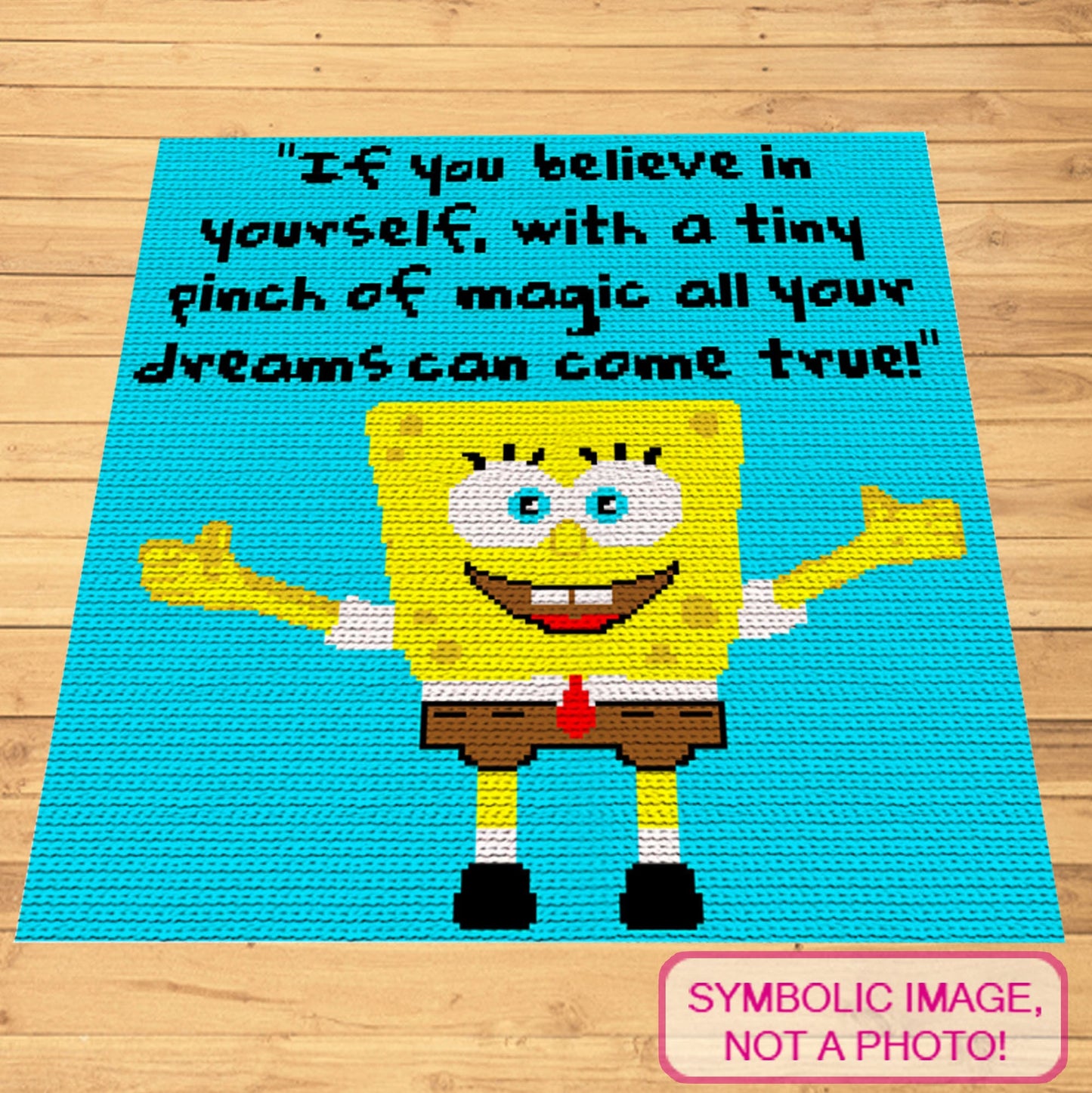 Spongebob Crochet Pattern, Tapestry Crochet Blanket Pattern