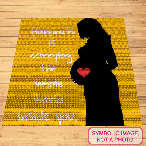 Happiness Inside You, Crochet Newborn Blanket, Baby Afghan Crochet Pattern