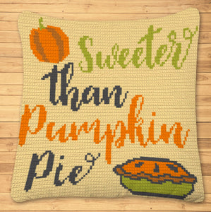 Sweeter Than Pumpkin Pie - Tapestry Crochet Pillow Case, Crochet Blanket Pattern