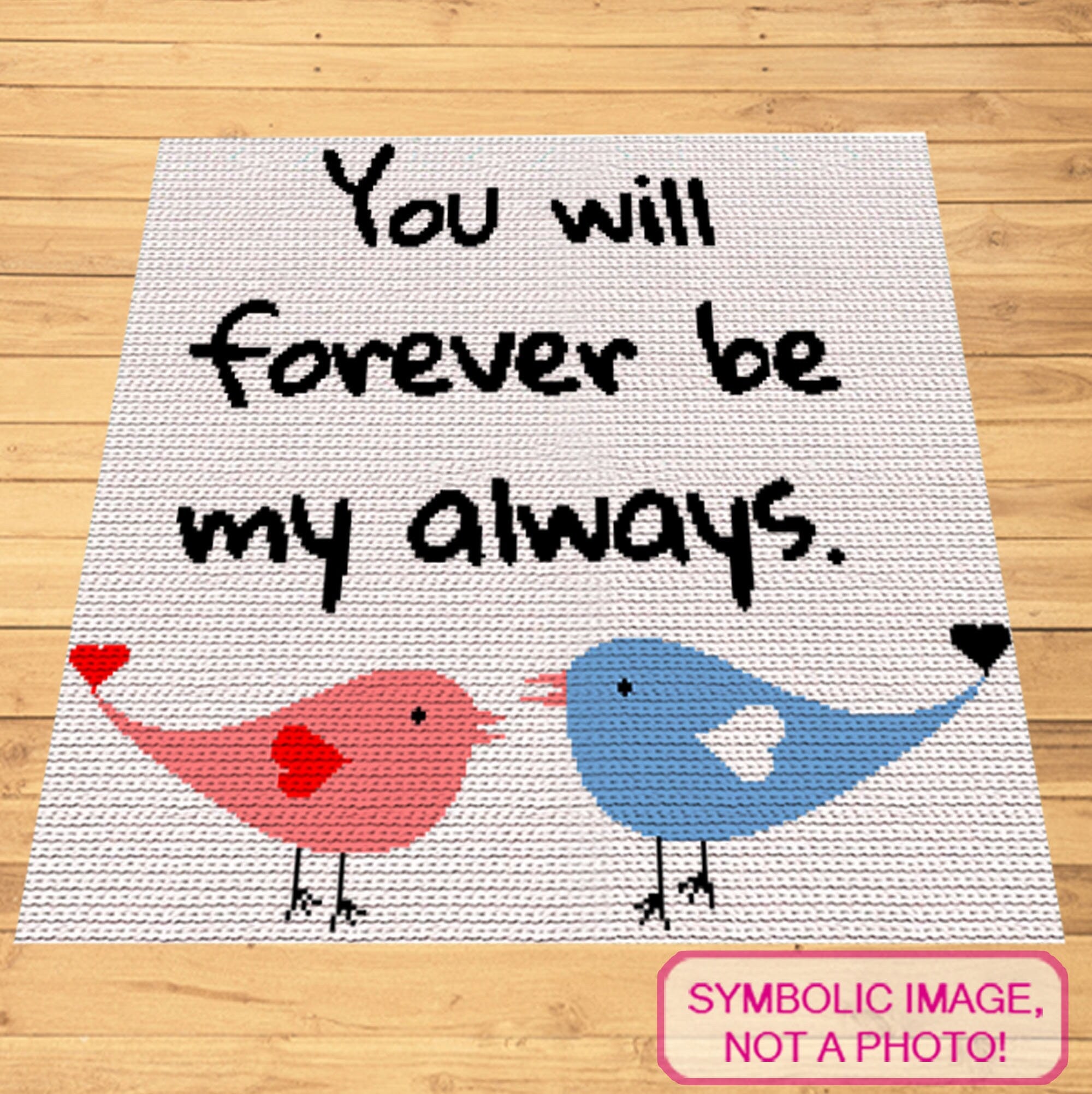 Forever my Always Wedding Crochet Blanket, Tapestry Crochet Blanket Pattern