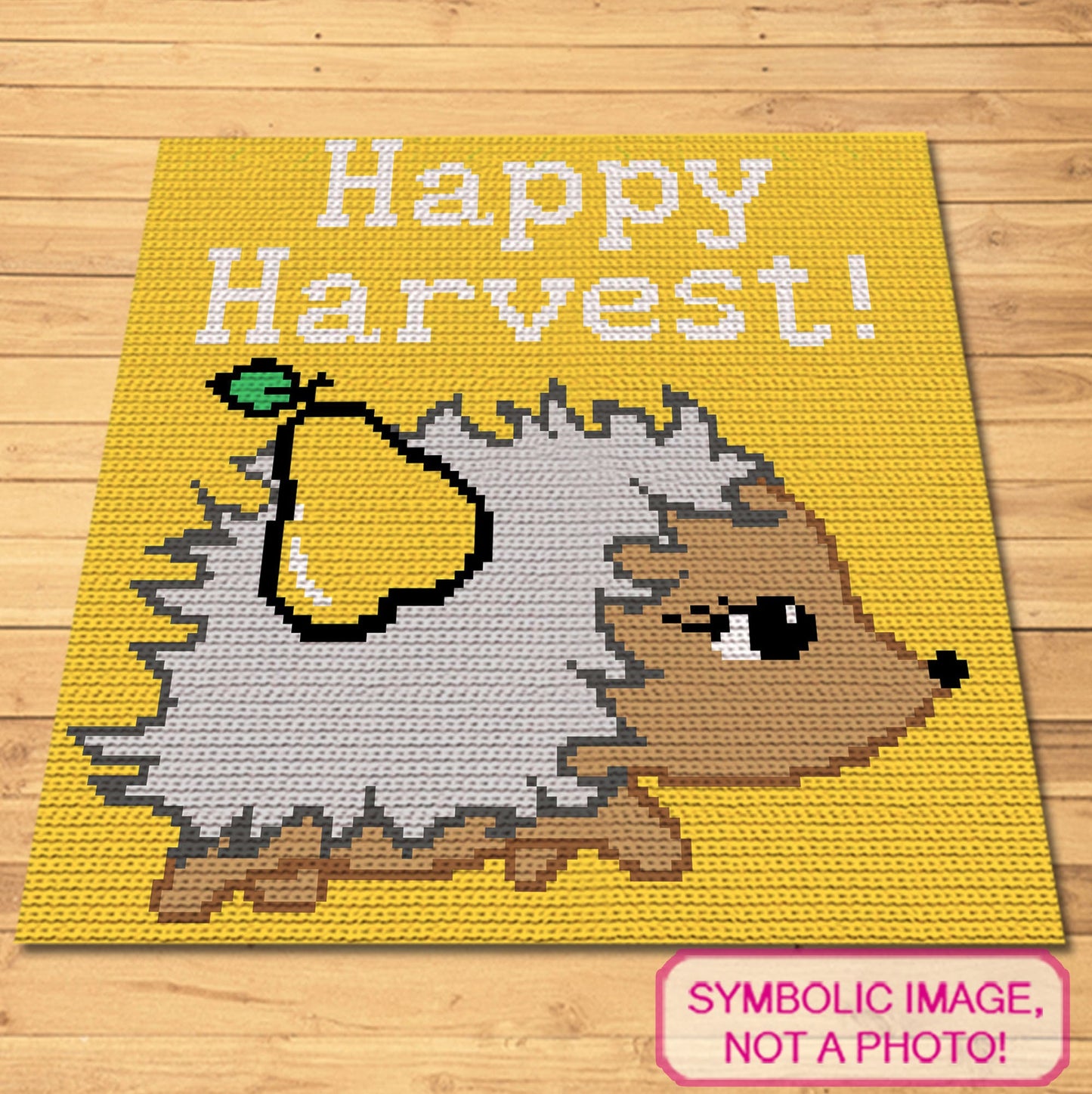 Happy Harvest Hedgehog Crochet BUNDLE: C2C Crochet Blanket Pattern, Crochet Pillow Pattern