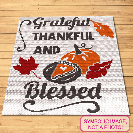 Grateful Thanksgiving Crochet Blanket Pattern and Crochet Pillow Case