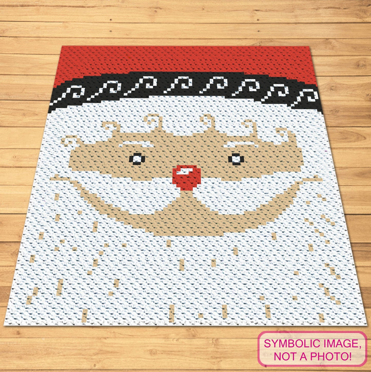 Crochet Santa Pattern - Crochet BUNDLE: C2C Christmas Afghan, Christmas Santa Pillow