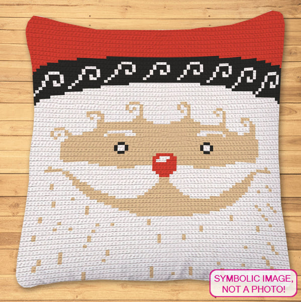 Crochet Santa Pattern - Crochet BUNDLE: C2C Christmas Afghan, Christmas Santa Pillow