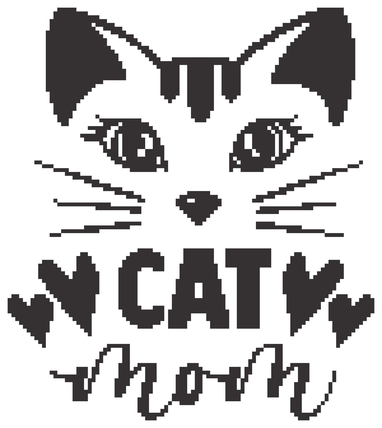 Cat Mom - Tapestry Crochet Cat Blanket Pattern, Crochet Cat Pillow