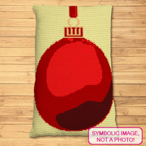 Christmas Crochet Ball Pillow, Christmas Ornament Pattern