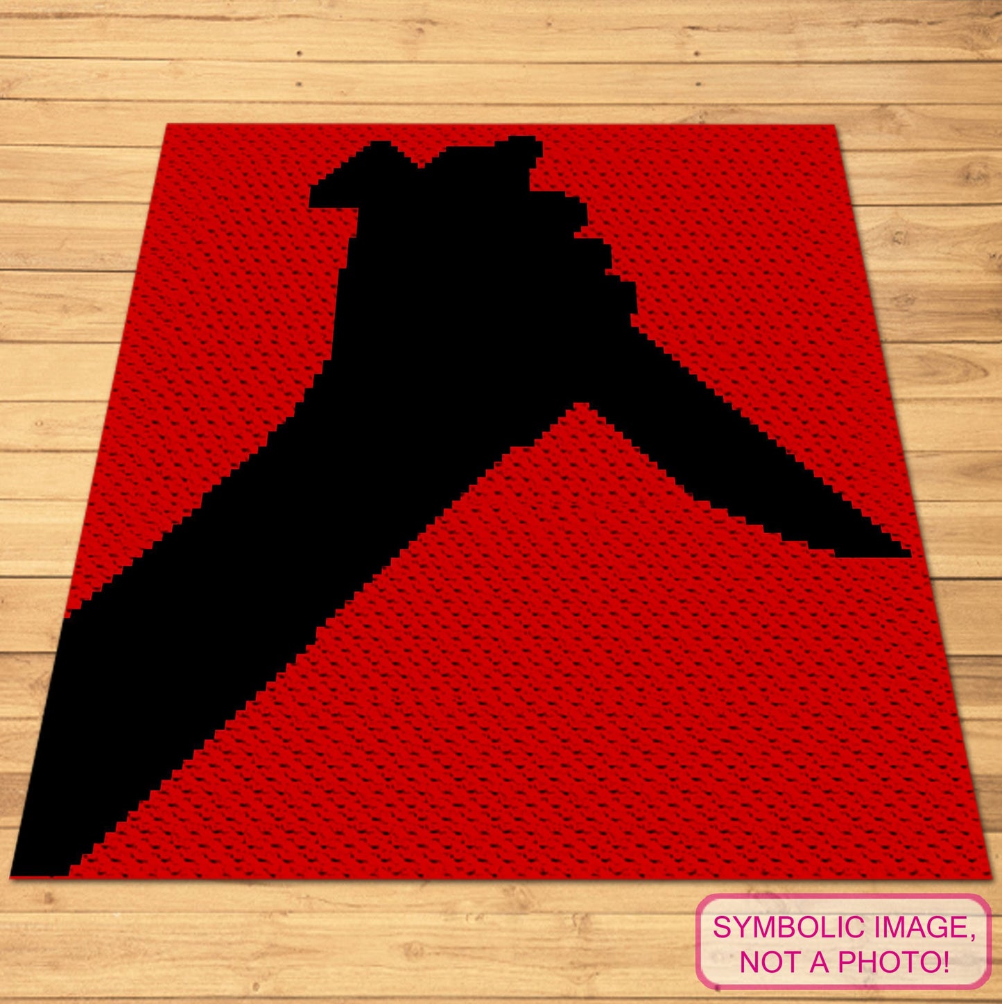 Psycho Knife Crochet Pattern BUNDLE: C2C Afghan Pattern, Crochet Pillow Pattern