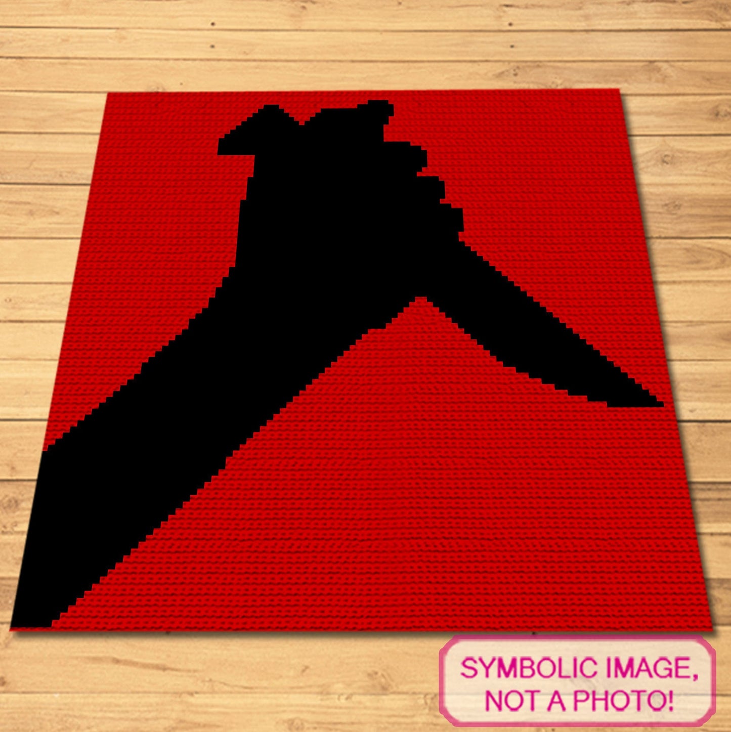 Psycho Knife Crochet Pattern BUNDLE: C2C Afghan Pattern, Crochet Pillow Pattern