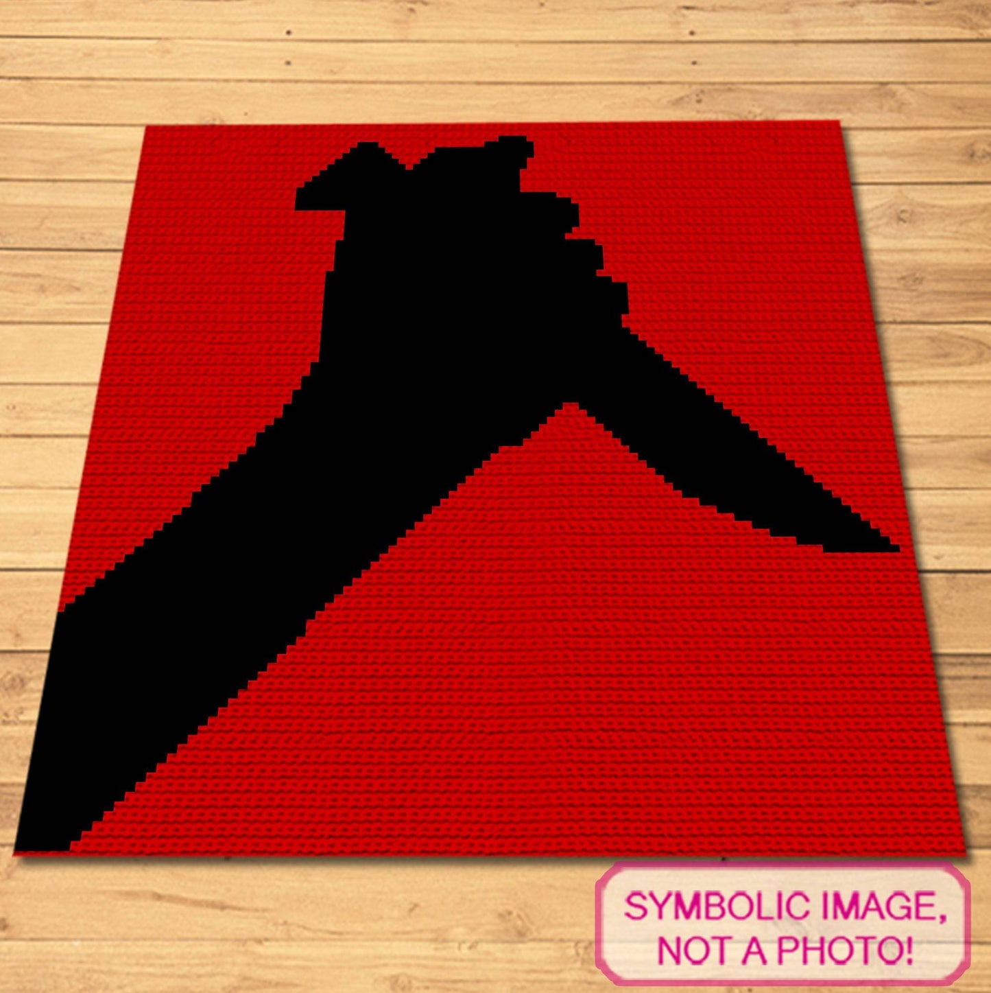 Psycho Knife Crochet Pattern, Tapestry Crochet Afghan Pattern, Crochet Pillow Pattern