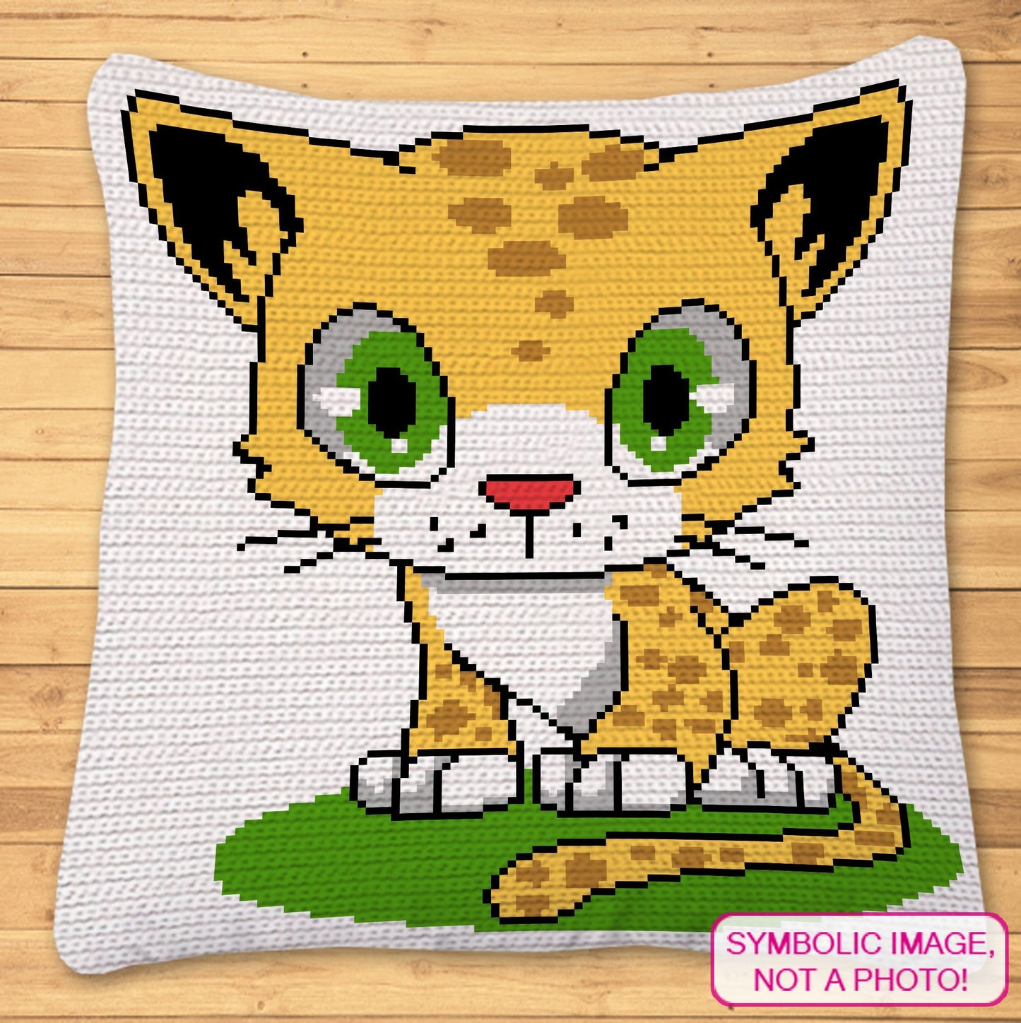 Leopard Crochet Pattern - Tapestry Crochet Blanket and Crochet Pillow Pattern
