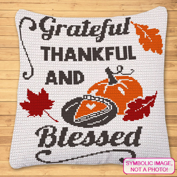 Grateful Thanksgiving Crochet Blanket Pattern and Crochet Pillow Case