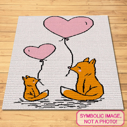 Crochet Fox Pattern, Tapestry Crochet Baby Blanket Pattern