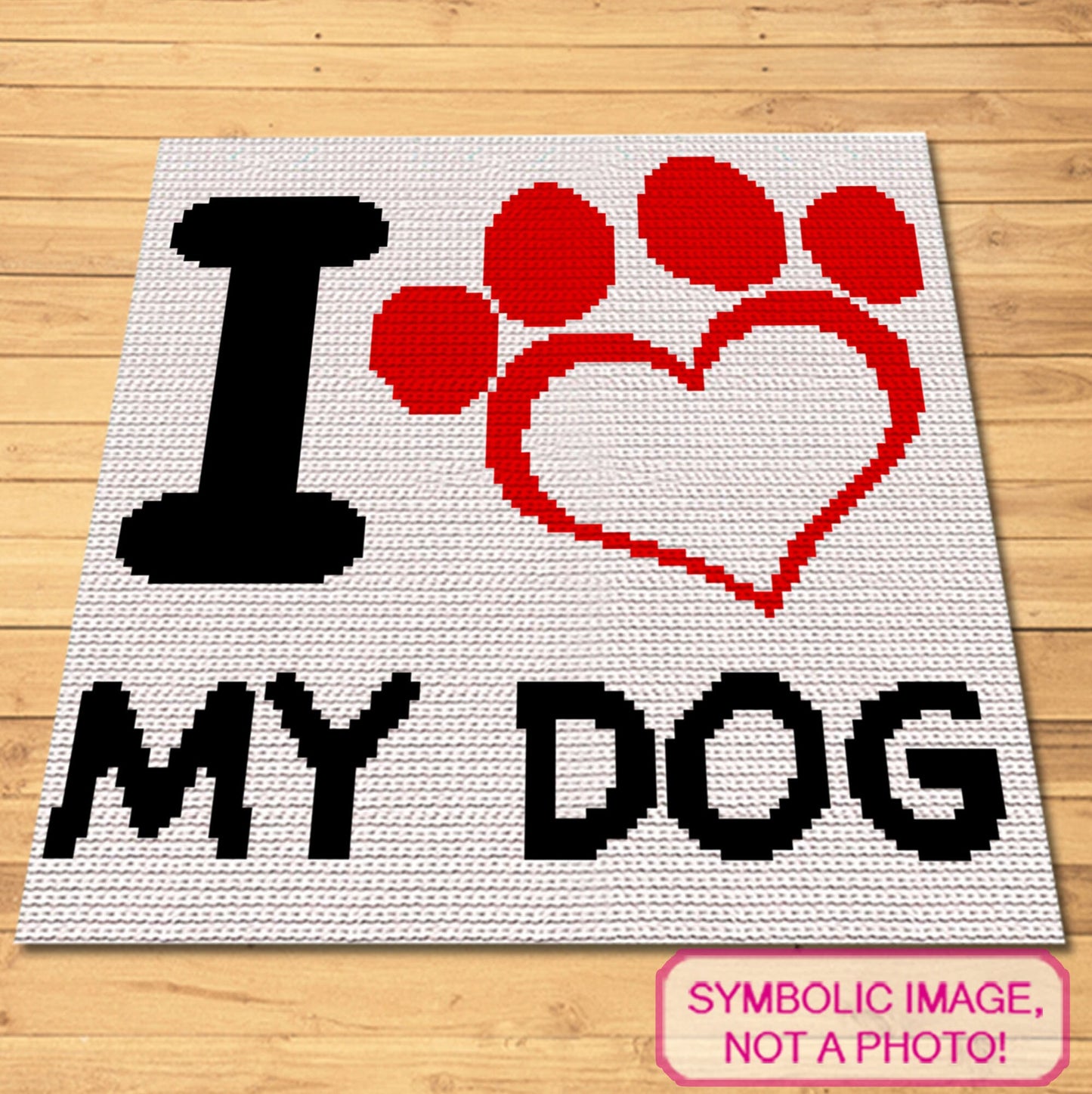 I love my Dog Crochet BUNDLE: C2C Crochet Blanket Pattern, Crochet Pillow Pattern