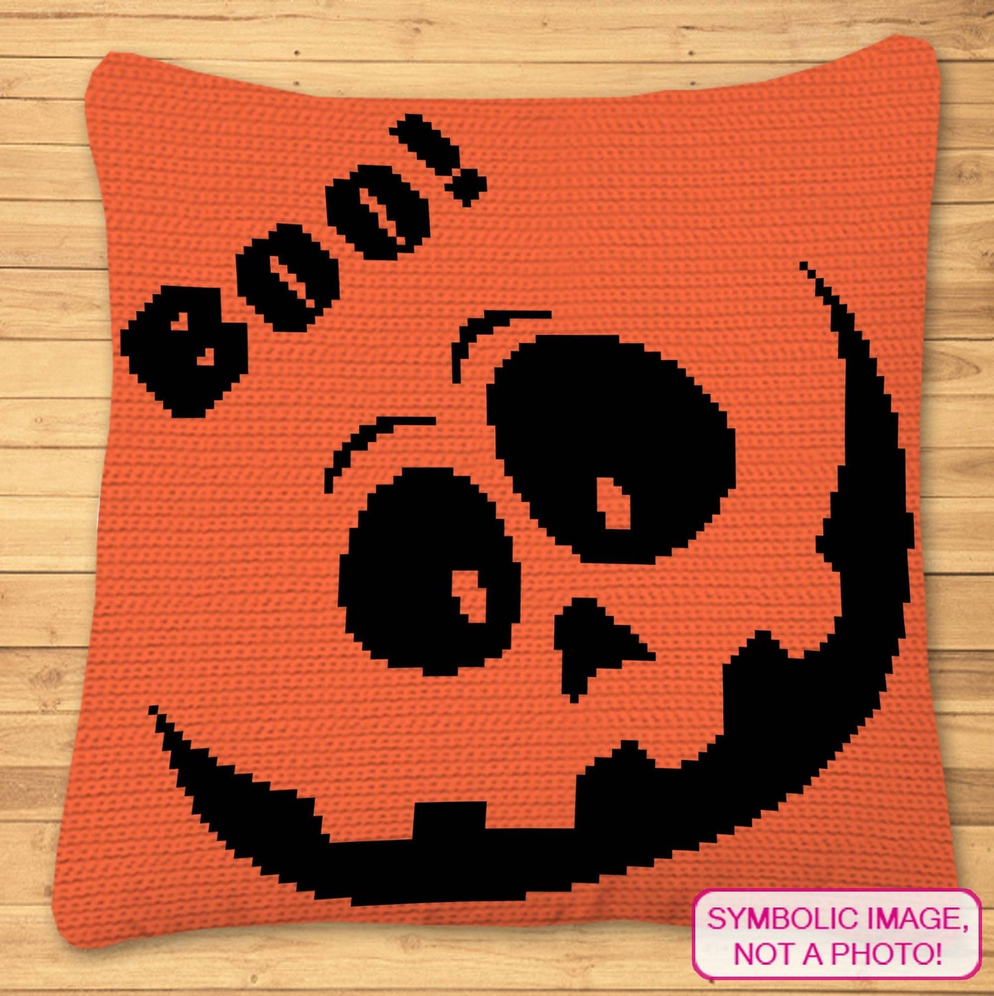 Halloween Crochet Pumpkin Pattern - Tapestry Crochet Blanket Pattern, Crochet Pillow Pattern