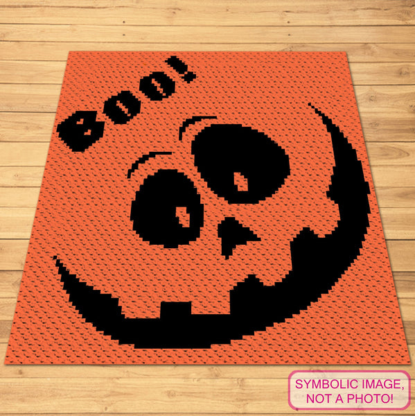 Halloween Crochet Pumpkin Pattern, Crochet BUNDLE: C2C Crochet Blanket Pattern, Crochet Pillow Pattern