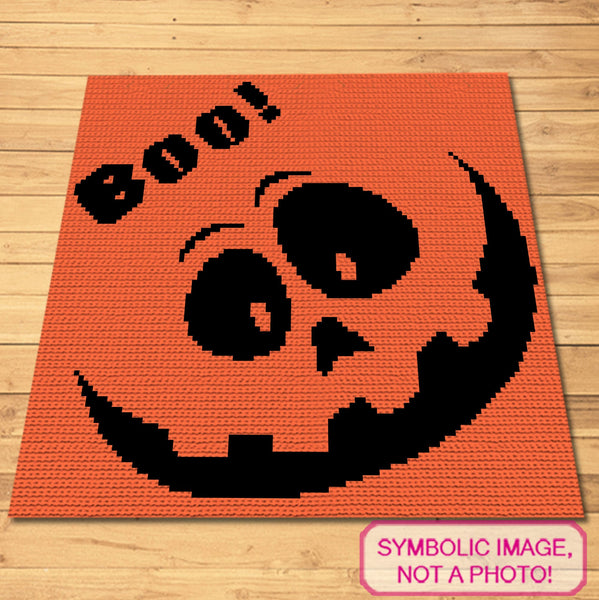 Halloween Crochet Pumpkin Pattern, Crochet BUNDLE: C2C Crochet Blanket Pattern, Crochet Pillow Pattern