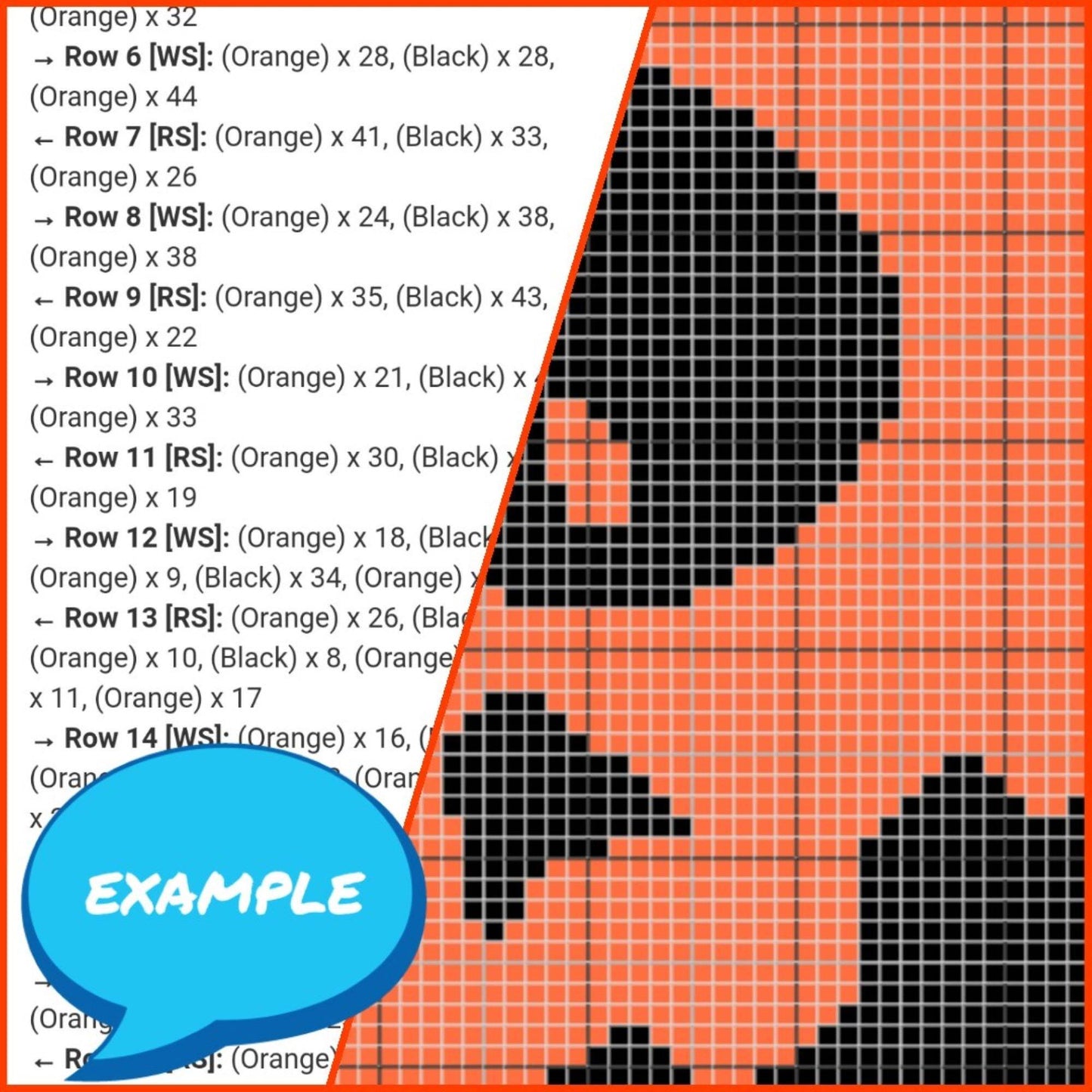 Halloween Crochet Pumpkin Pattern - Tapestry Crochet Blanket Pattern, Crochet Pillow Pattern