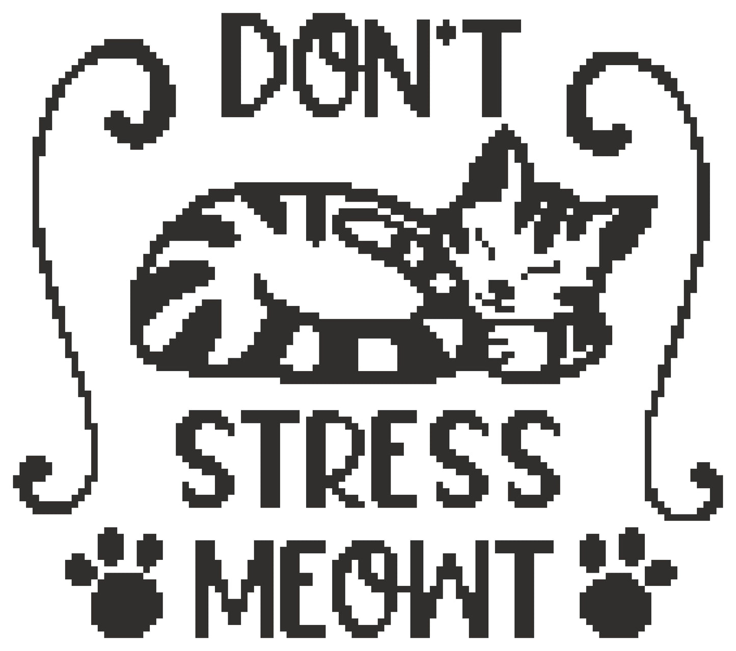 Don't Stress - Crochet BUNDLE: C2C Cat Blanket Pattern, Crochet Pillow Pattern
