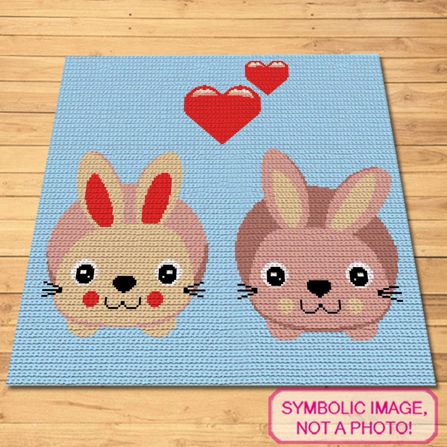 Crochet Bunny Blanket Pattern - Tapestry Crochet Blanket Pattern with Written Instructions. Click to learn more!