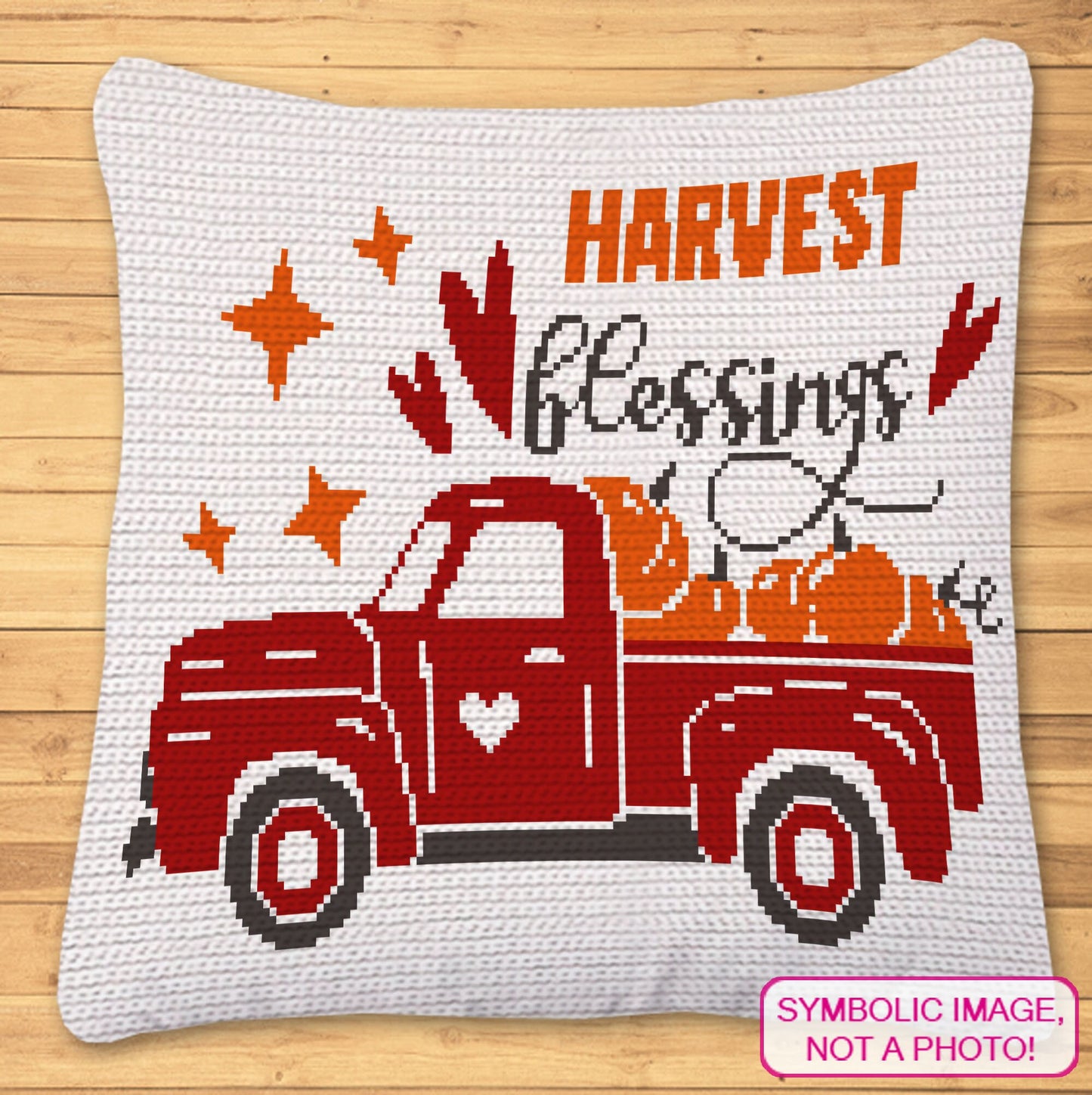 Thanksgiving Crochet Blanket and Pillow Pattern - Harvest Blessings
