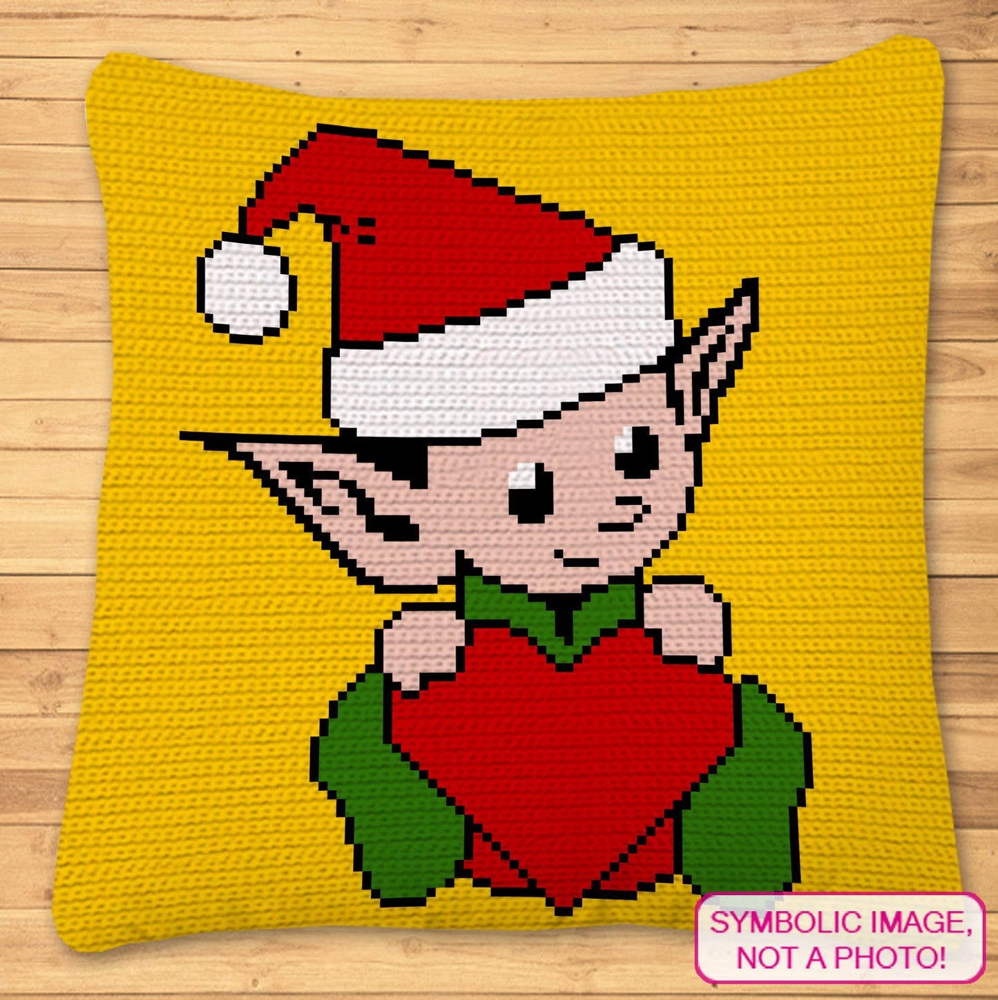 Crochet Elf Pattern - Crochet BUNDLE: C2C Christmas Blanket Pattern, Christmas Crochet Pillow Pattern