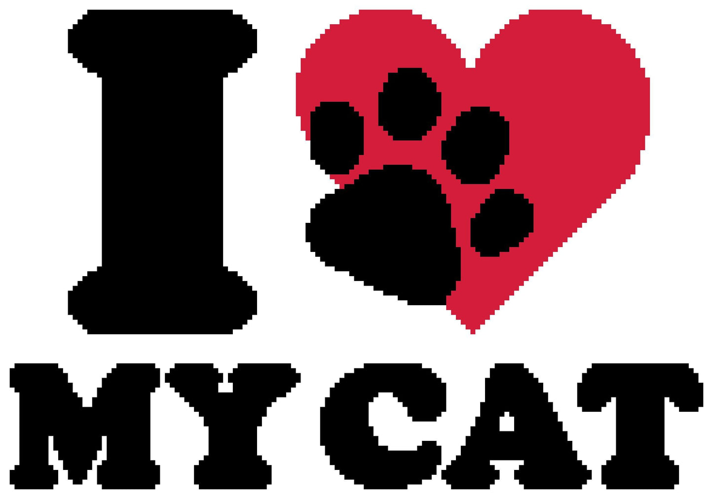 I Heart my Cat - Crochet Cat Pillow Pattern, Crochet Cat Blanket Pattern