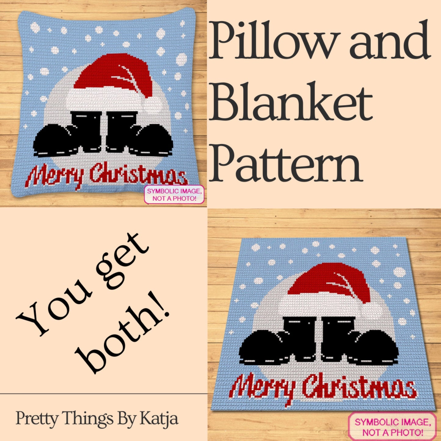 Crochet Christmas Santa Boots, Crochet Christmas Pillow Pattern, Christmas Crochet Blanket Pattern