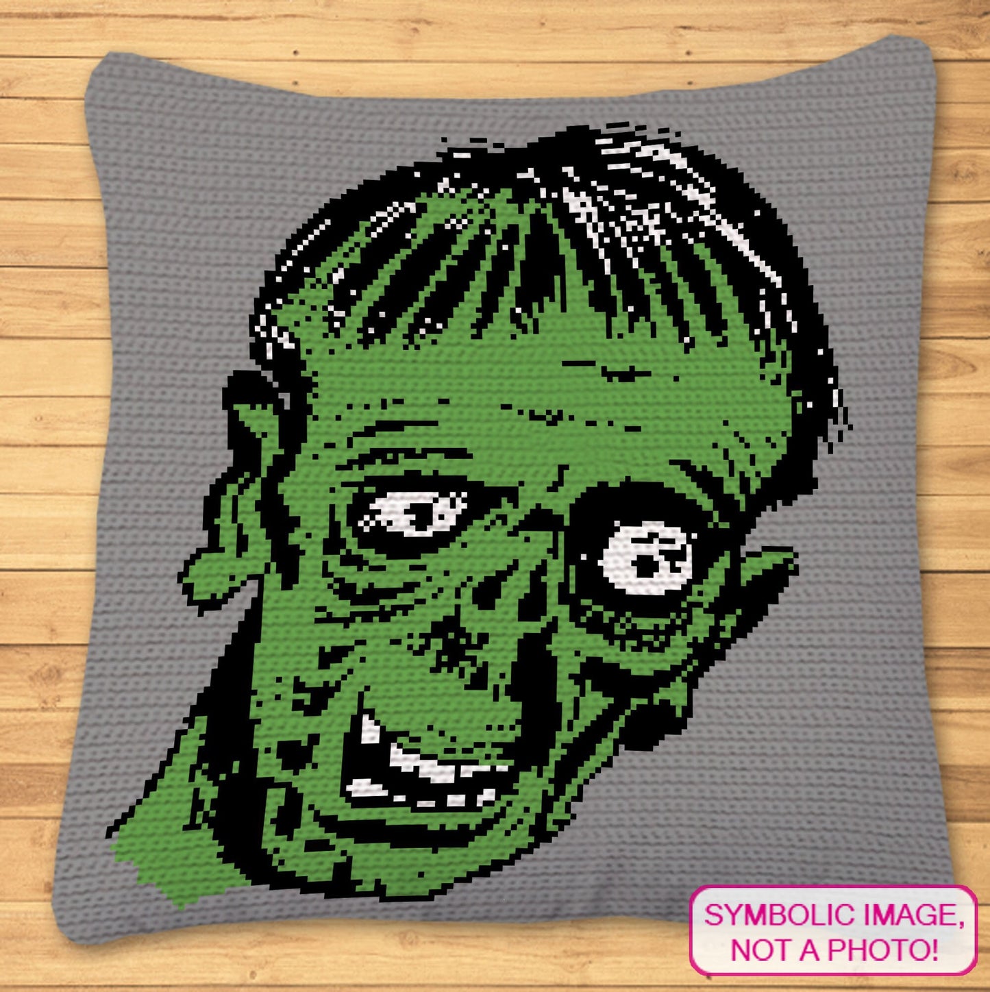 Crochet Zombie Halloween Crochet Blanket, Halloween Pillow Pattern