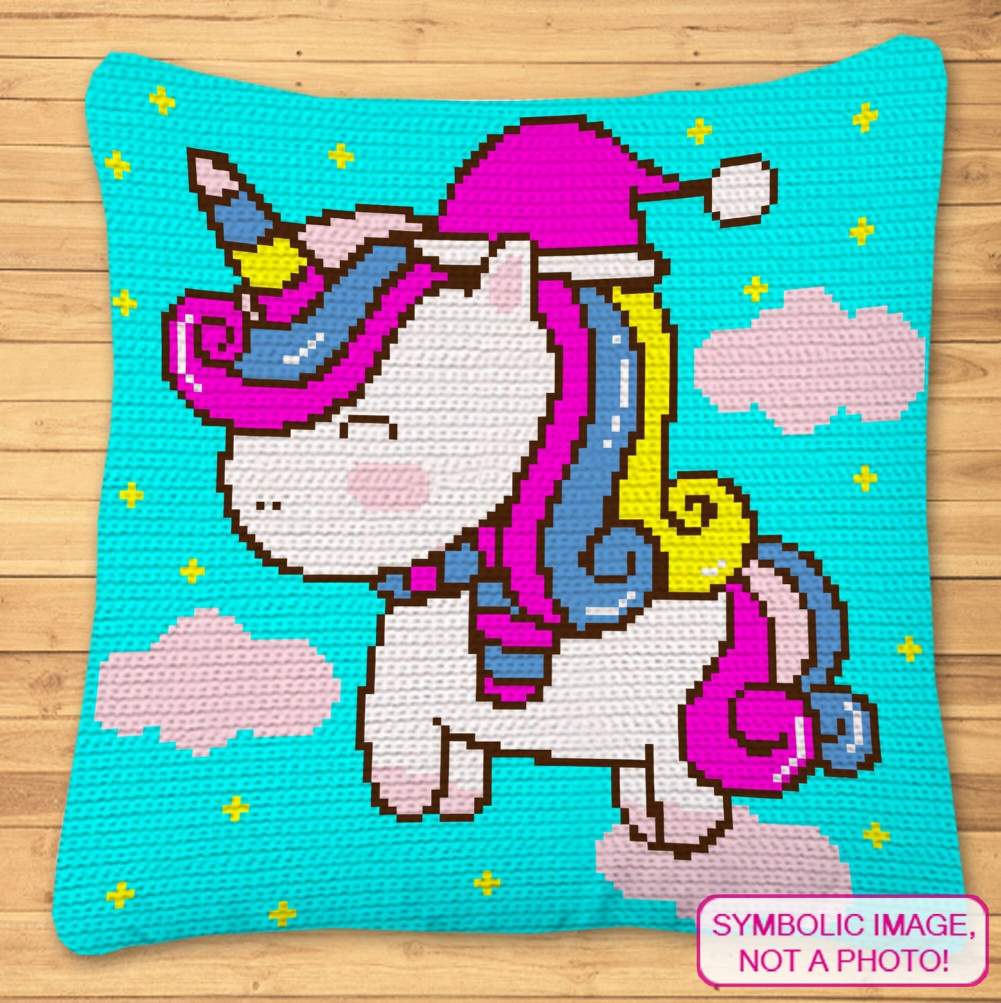 Unicorn Crochet Blanket - Crochet BUNDLE: C2C Unicorn Pattern, Crochet Unicorn Pillow