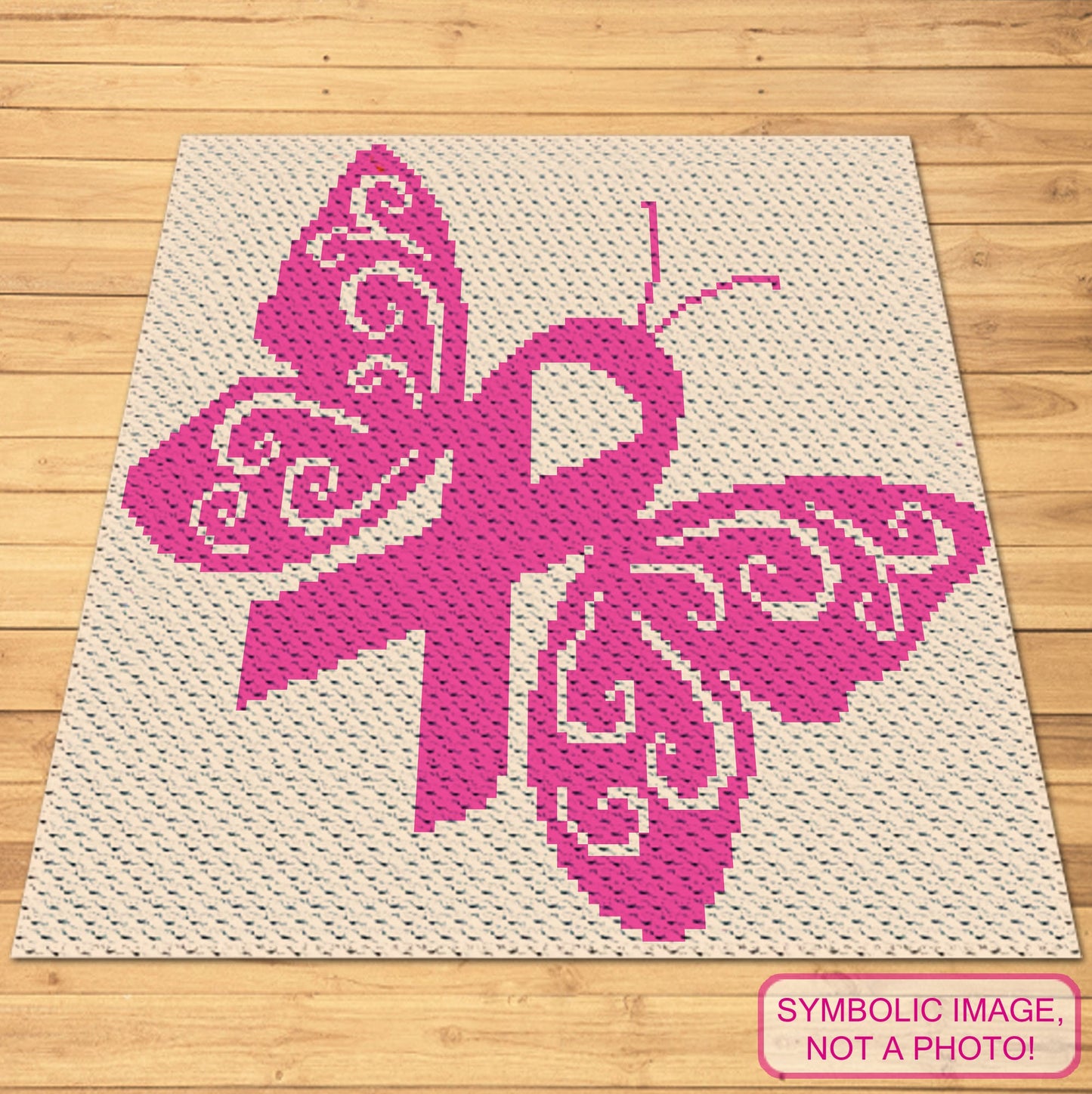 Lupus Awareness Butterfly Crochet BUNDLE - C2C Blanket Pattern and Crochet Pillow Pattern