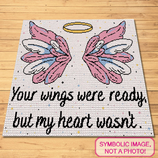 Crochet Angel Wings - Tapestry Crochet Pattern with Written Instructions