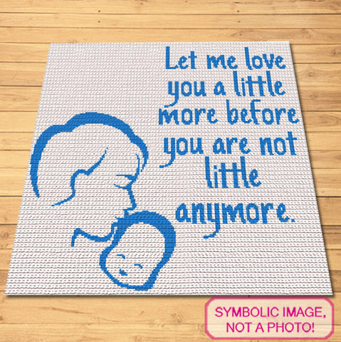 Tapestry Crochet Blanket Pattern - Let me love you a little more (dad)