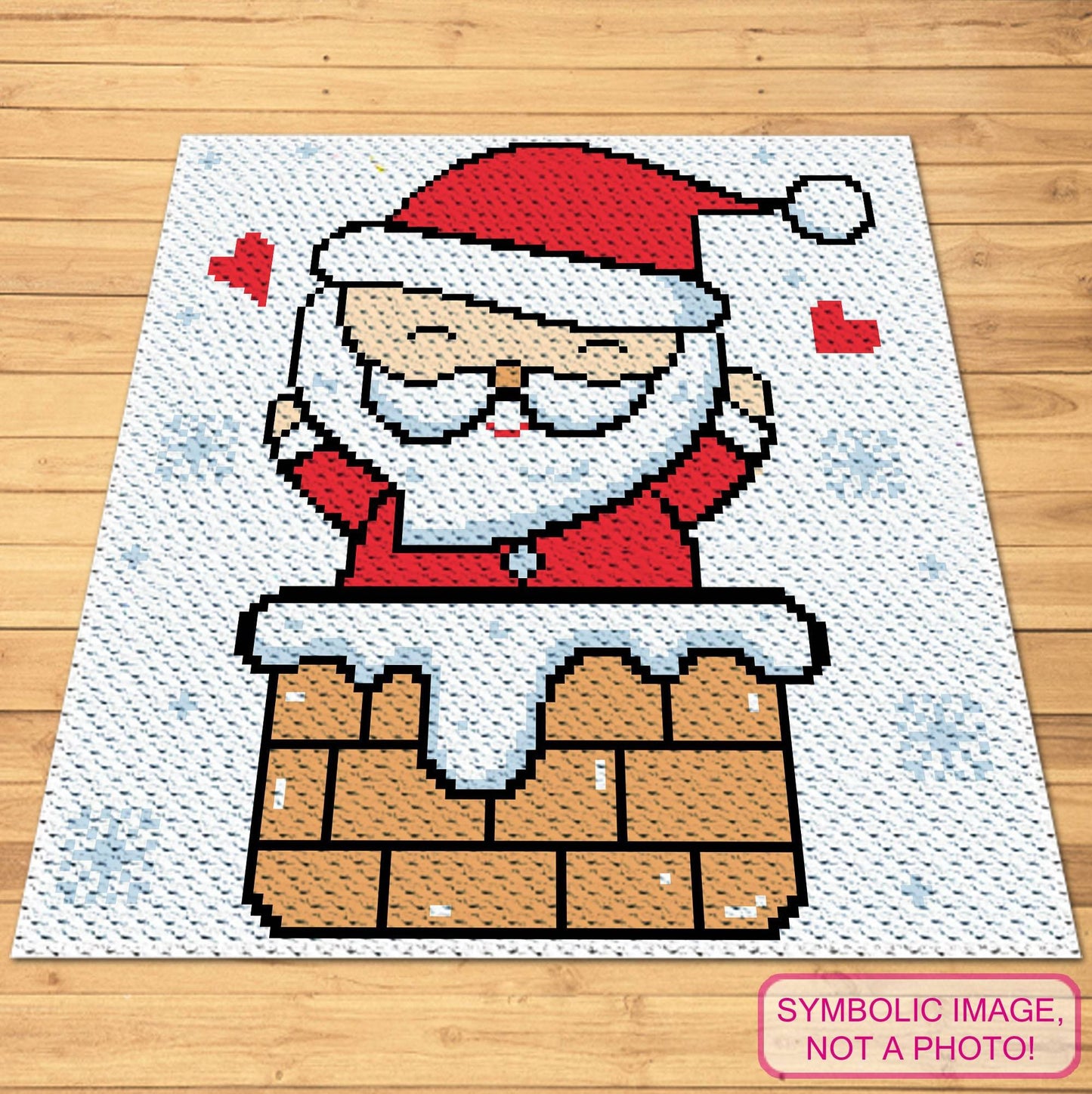 C2C Christmas Crochet Santa Pattern - C2C Afghan Pattern